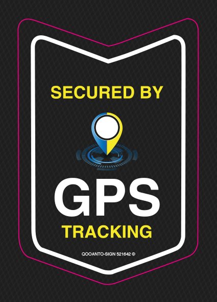 Premium GPS Tracker Fahrrad Aufkleber Aufkleber aus Selbstklebefolie mit UV-Schutz - QOOANTO-SIGN