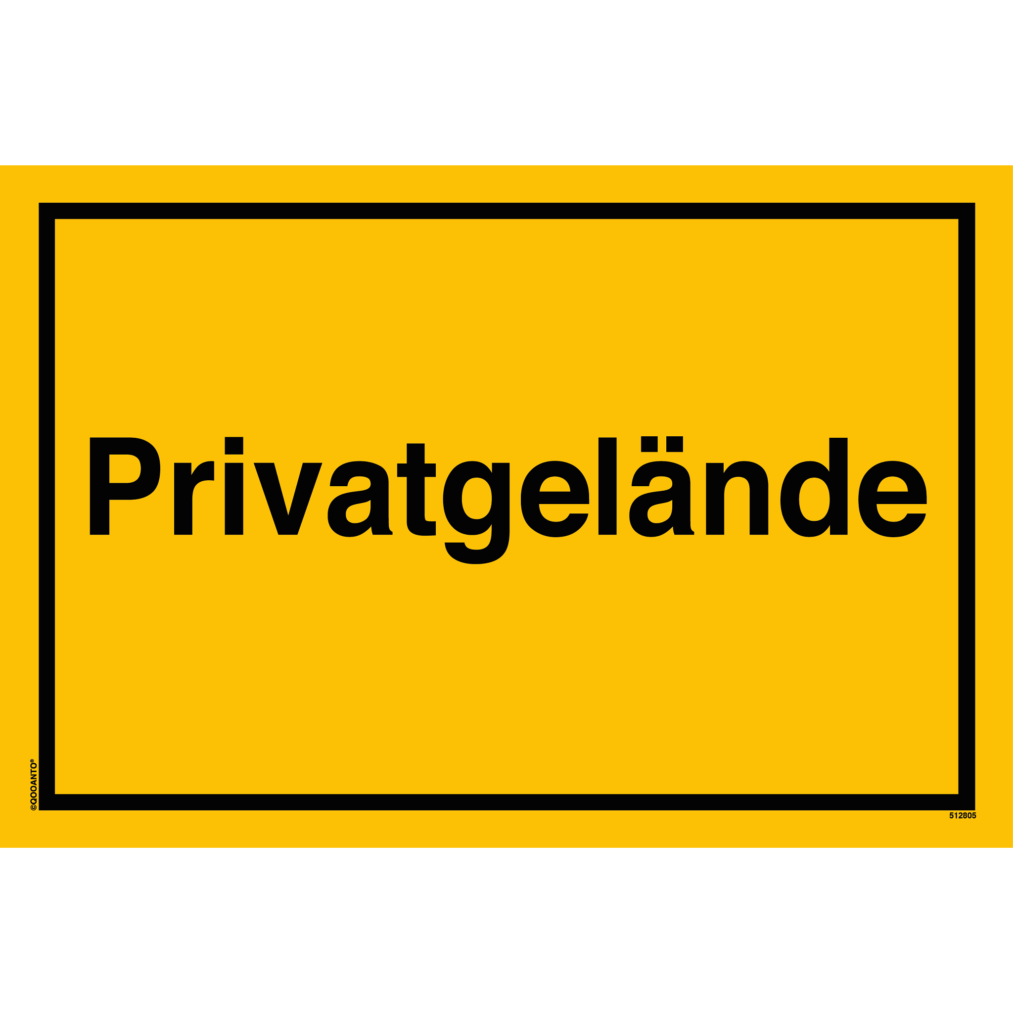 Privatgelände, gelb, Schild oder Aufkleber