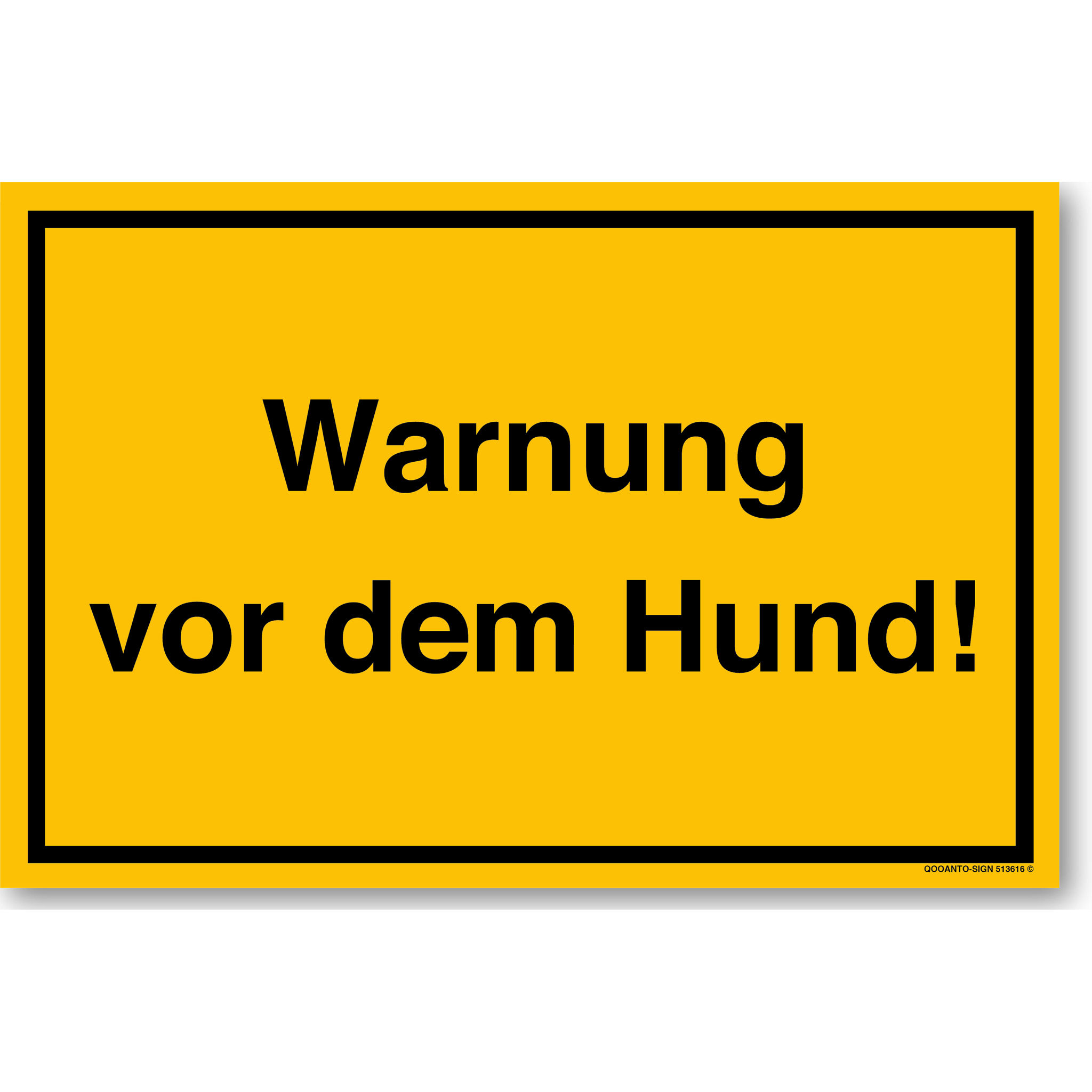 Warnung vor dem Hund!, gelb, Schild oder Aufkleber
