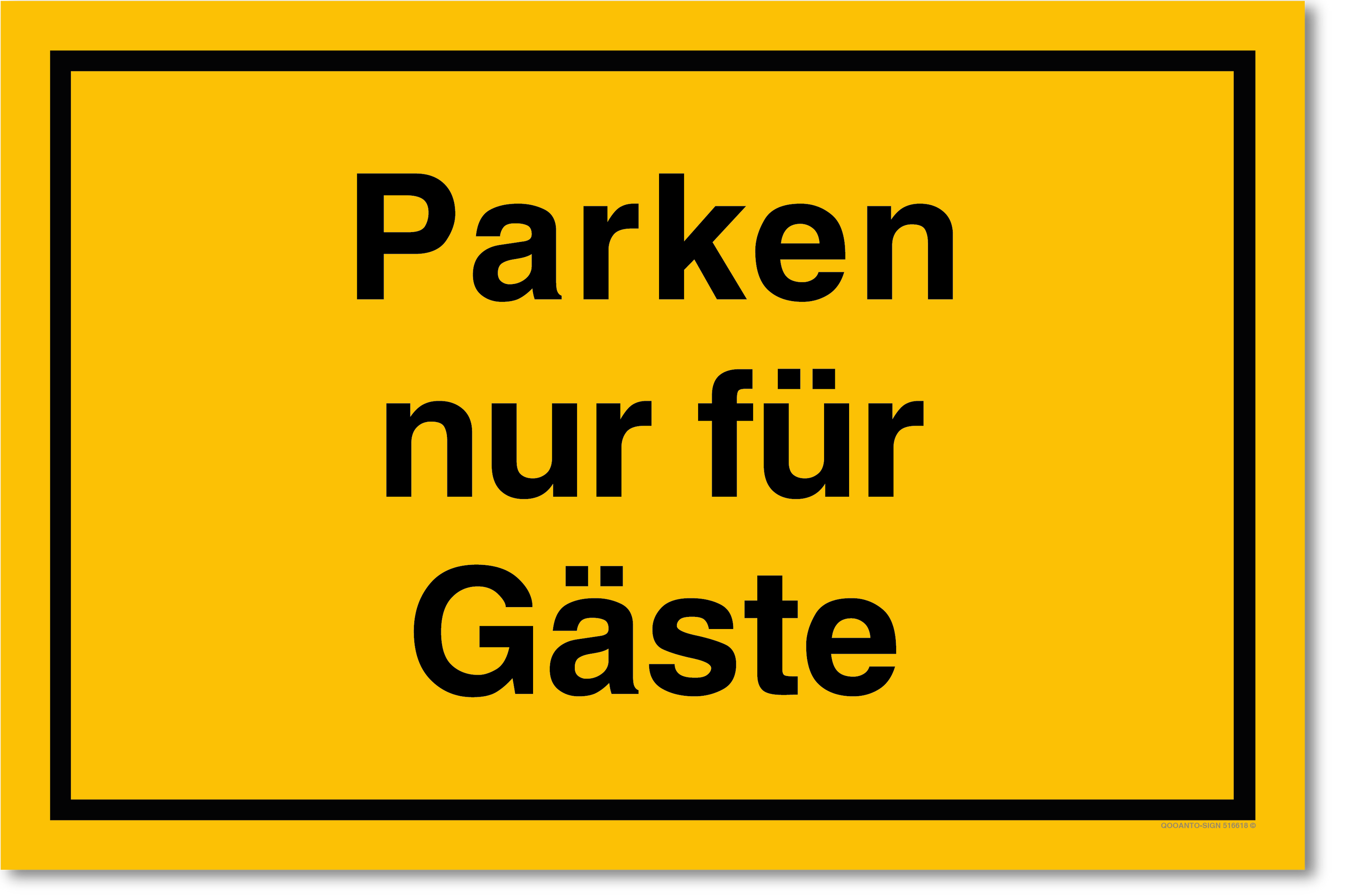 Parken nur für Gäste, gelb, Schild