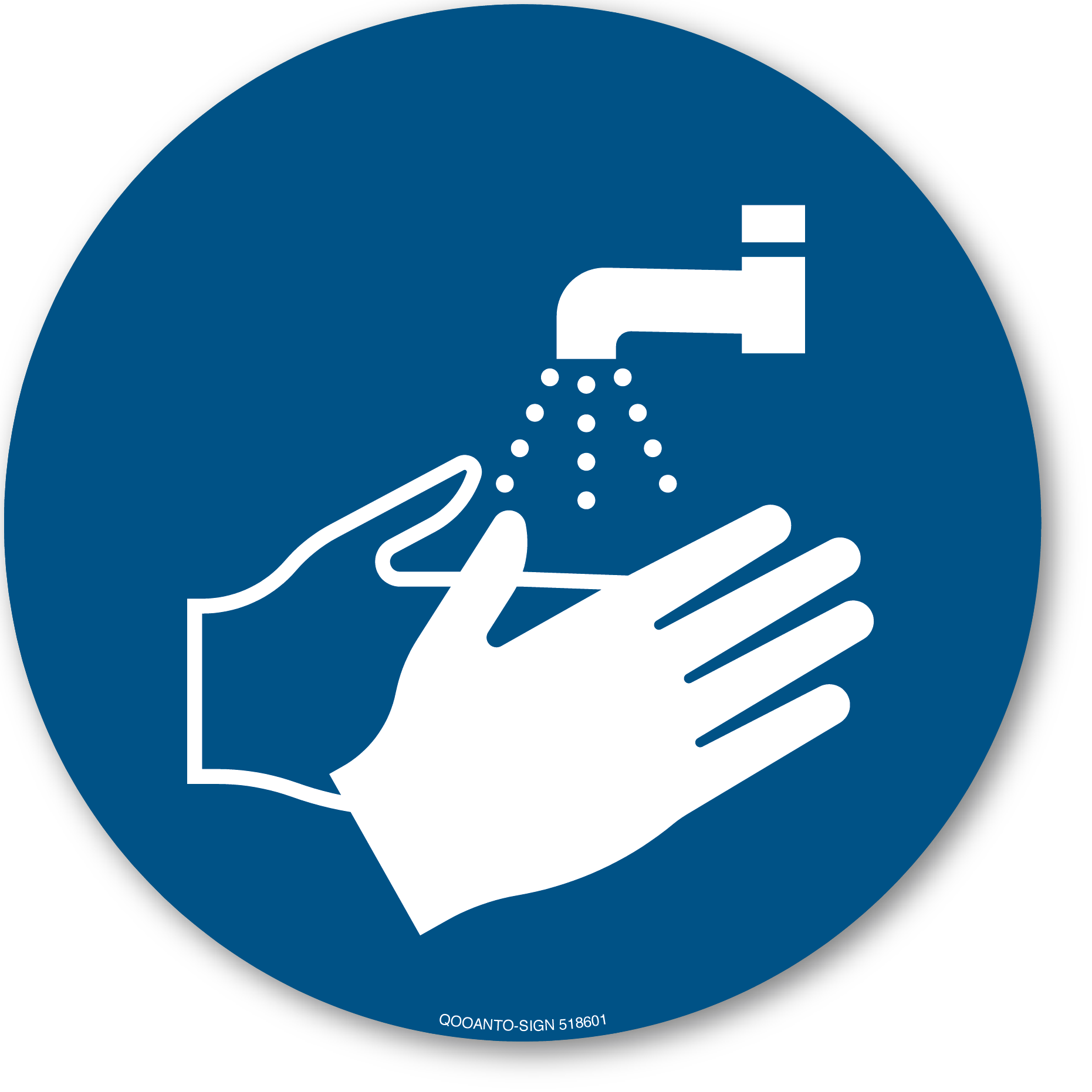 Hände waschen, Schild oder Aufkleber