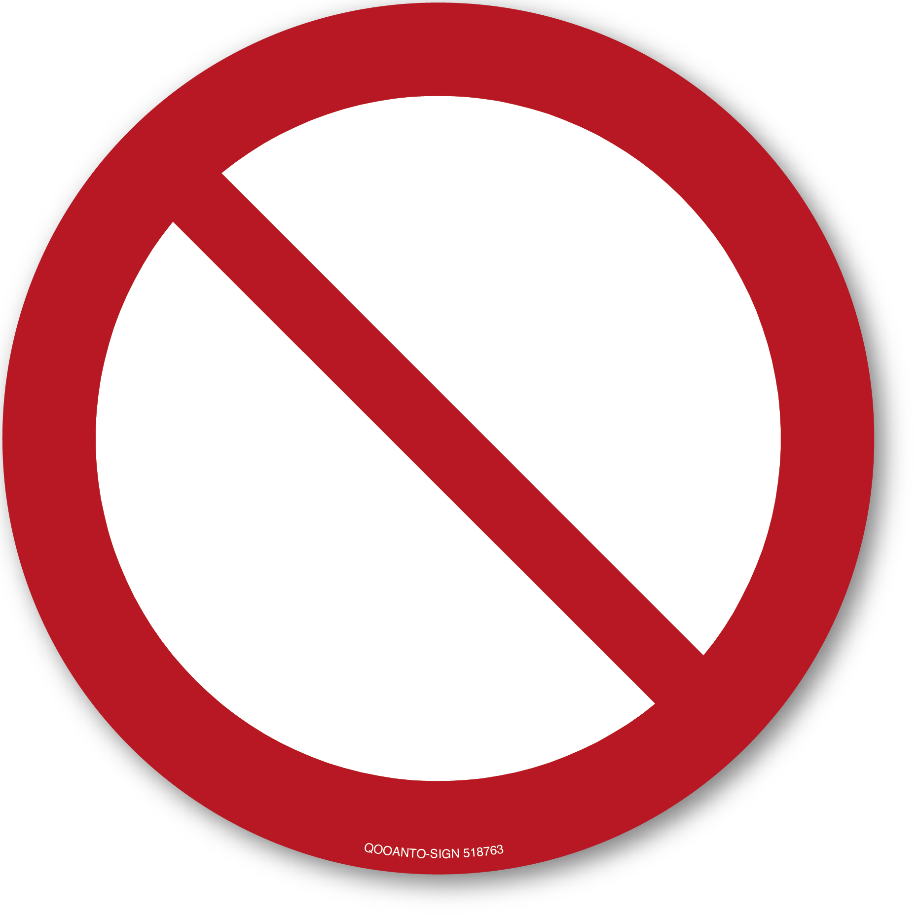 Allgemeines Verbotszeichen, Schild oder Aufkleber