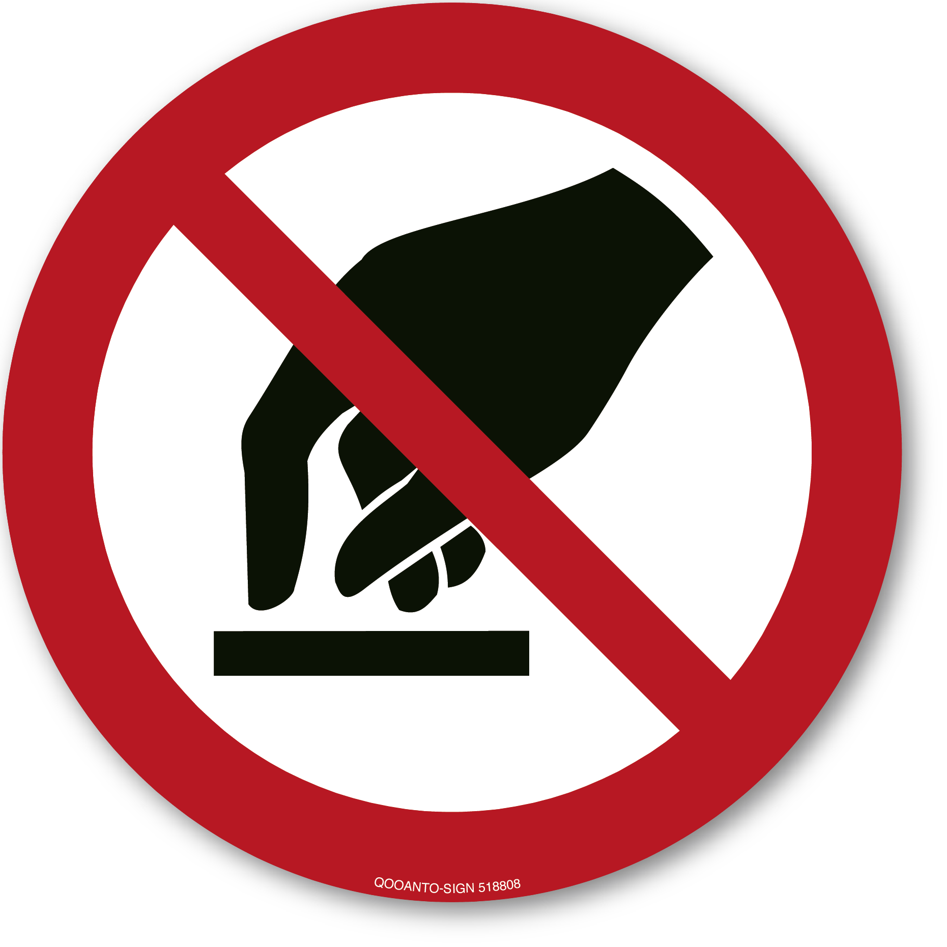 Berhren verboten, Schild oder Aufkleber