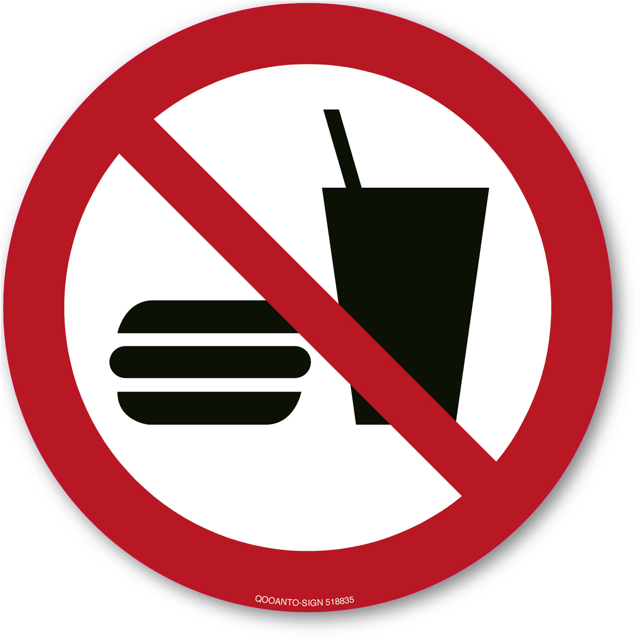 Essen und Trinken verboten, Schild oder Aufkleber