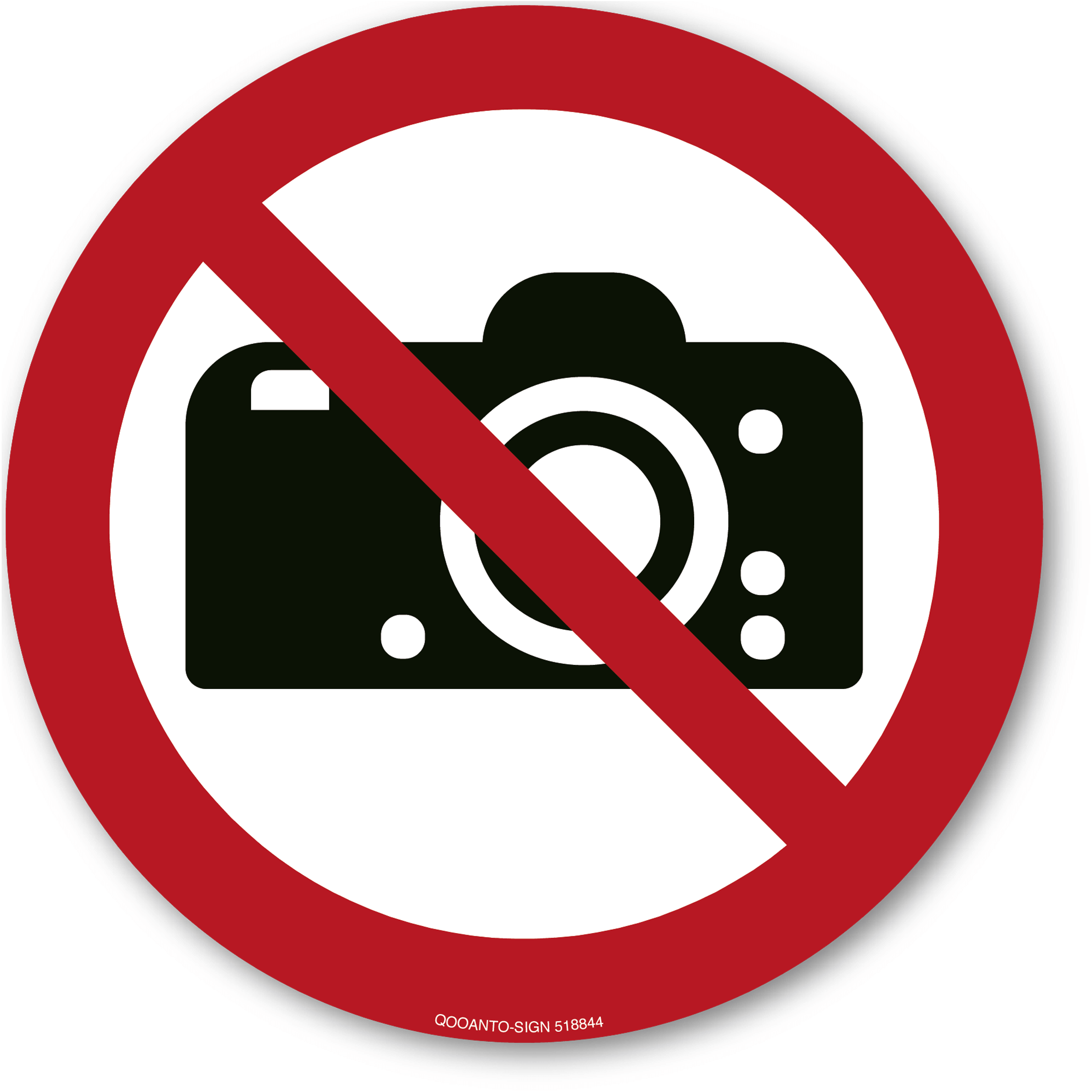 Fotografieren verboten, Schild oder Aufkleber