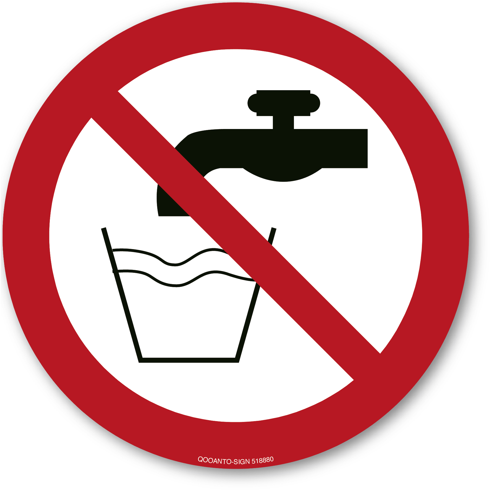 Kein Trinkwasser, Schild oder Aufkleber