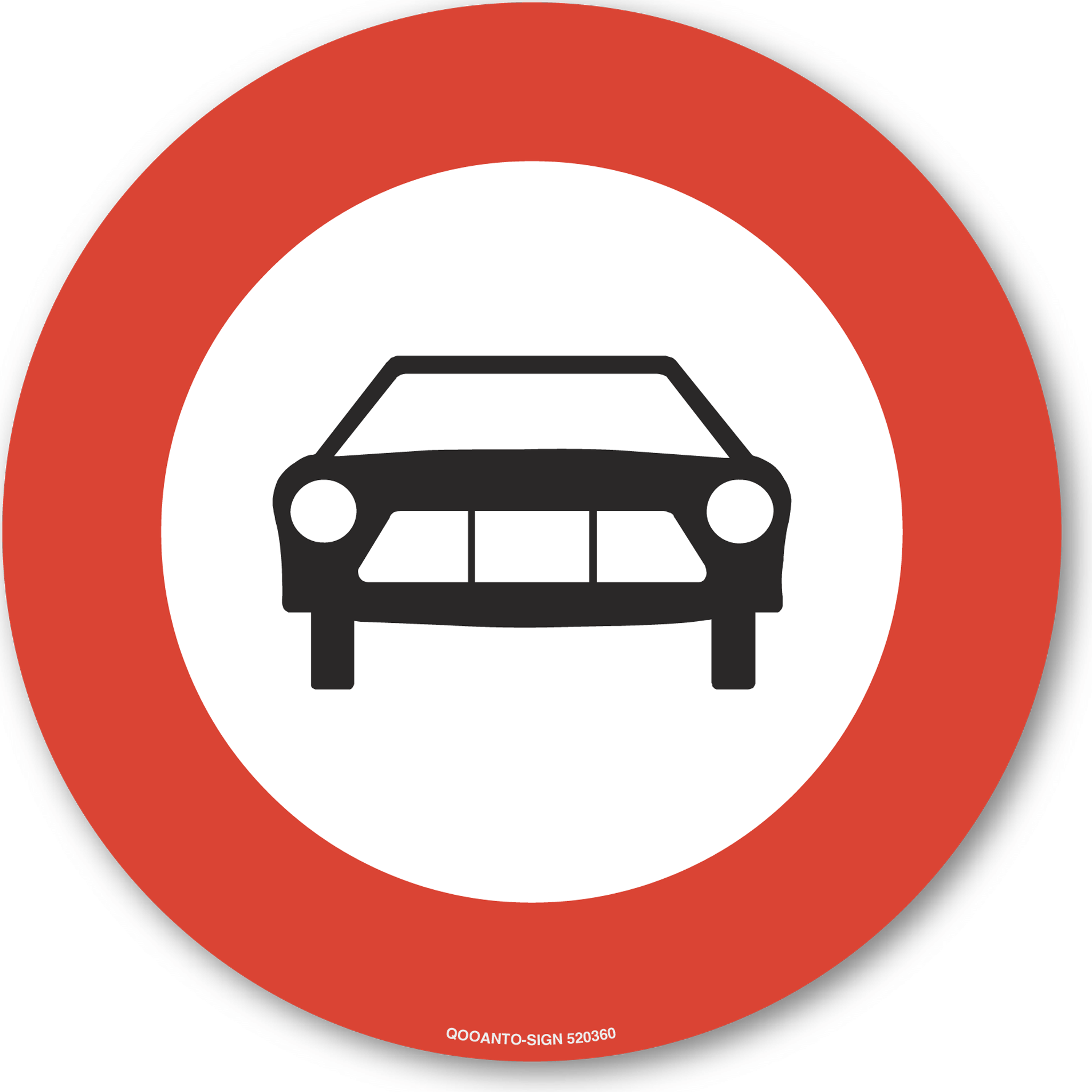 Verbot für Motorwagen, Schild oder Aufkleber
