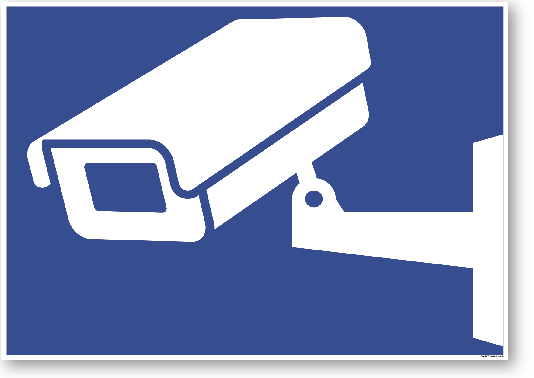 Videoüberwachung DIN 33450, Hinweisaufkleber mit UV-Schutz, blau/weiss