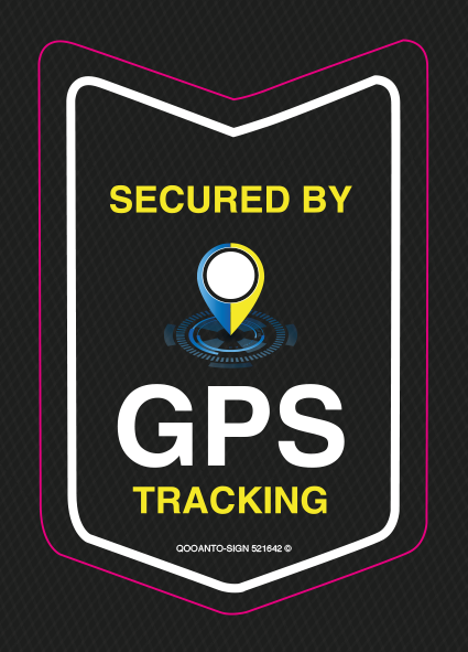 Premium GPS Tracker Fahrrad Aufkleber Aufkleber, aus Selbstklebefolie, mit UV-Schutz