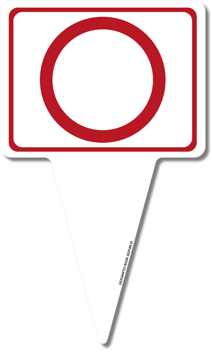 Allgemeines Fahrverbot Steckschild mit Erdspiess aus Alu-Verbund mit UV-Schutz - QOOANTO-SIGN