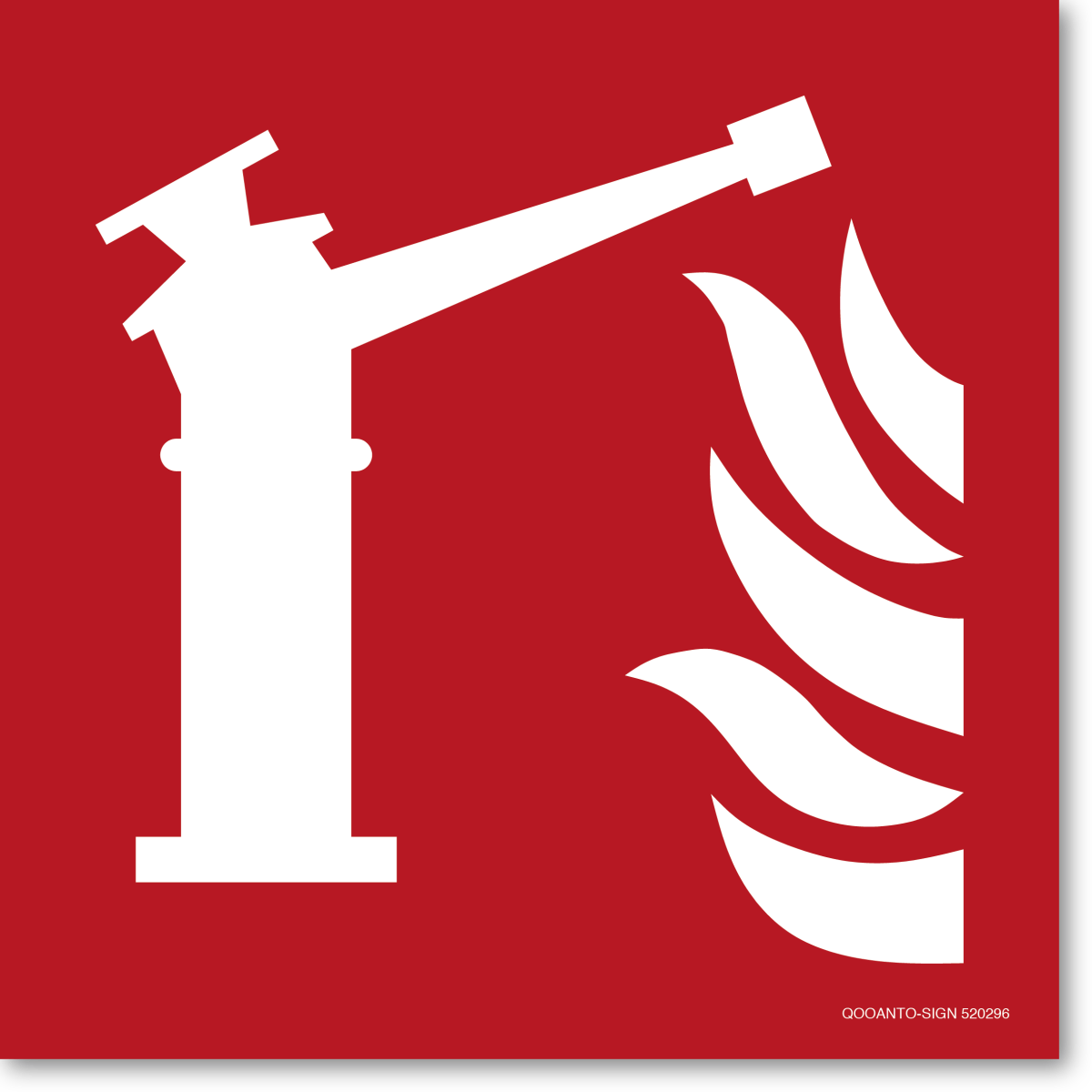 Feuerlöschmonitor, EN ISO 7010, F015 Brandschutzschild oder Aufkleber aus Alu-Verbund oder Selbstklebefolie mit UV-Schutz - QOOANTO-SIGN