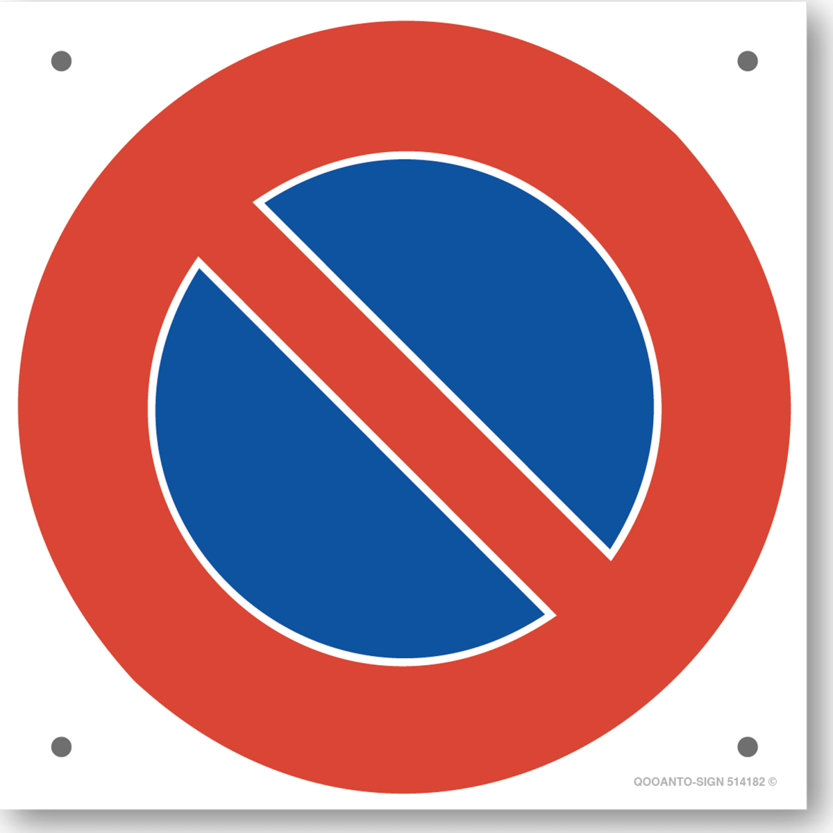 Parkieren Verboten Verkehrsschild aus Alu-Verbund mit UV-Schutz - QOOANTO-SIGN