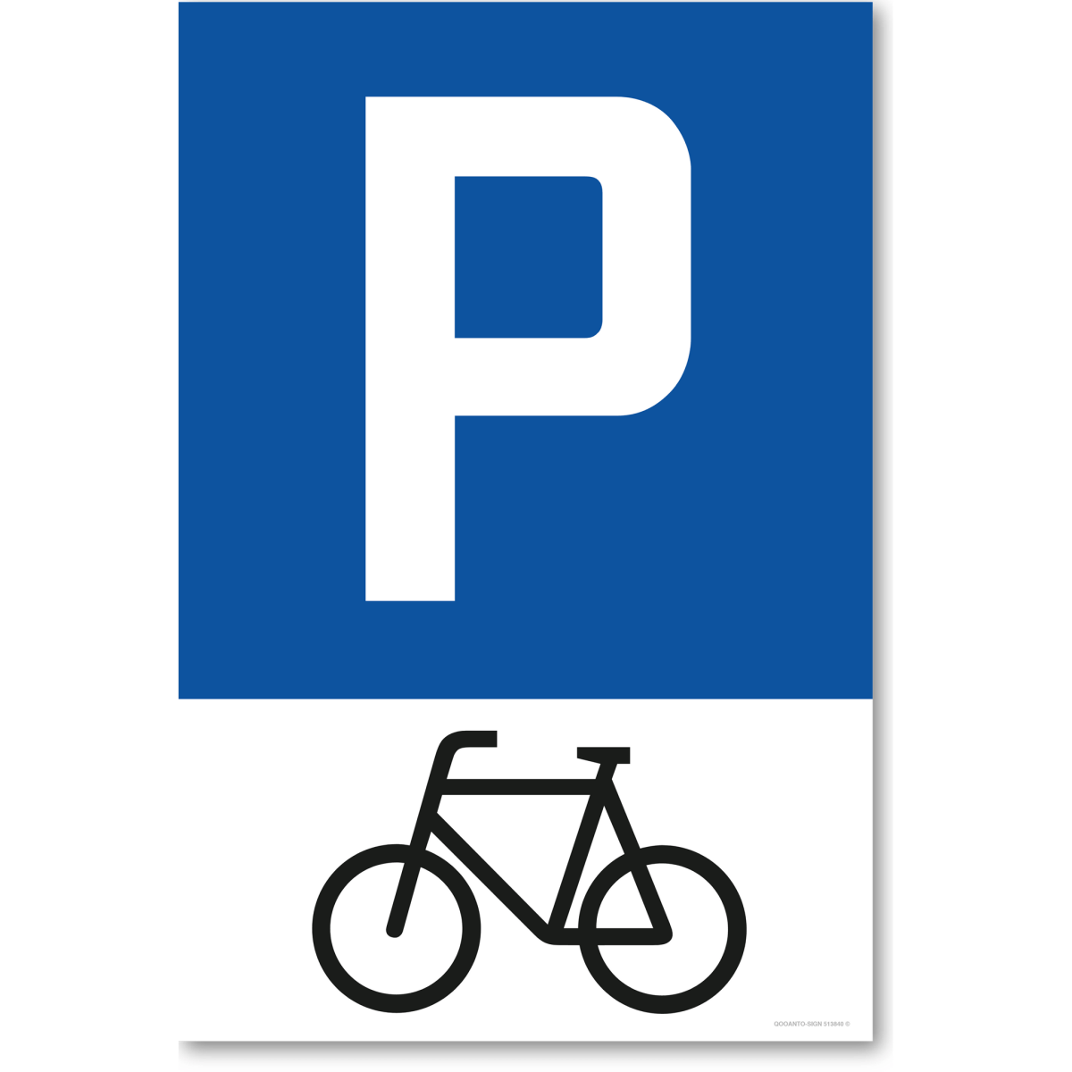 Parkplatzschild oder Aufkleber, Velo, aus Alu-Verbund oder Selbstklebefolie mit UV-Schutz - QOOANTO-SIGN