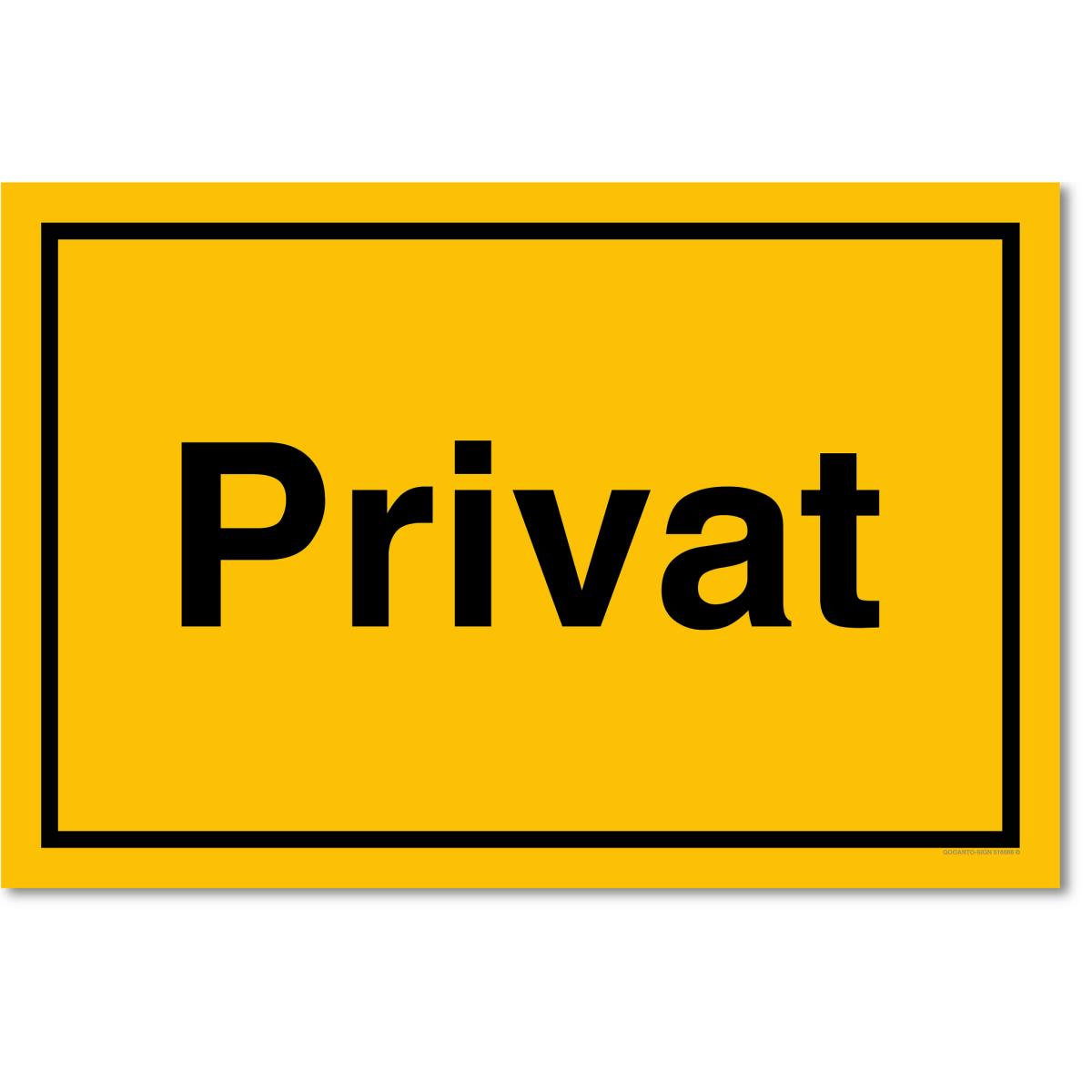 Privat Schild aus Alu-Verbund mit UV-Schutz - QOOANTO-SIGN