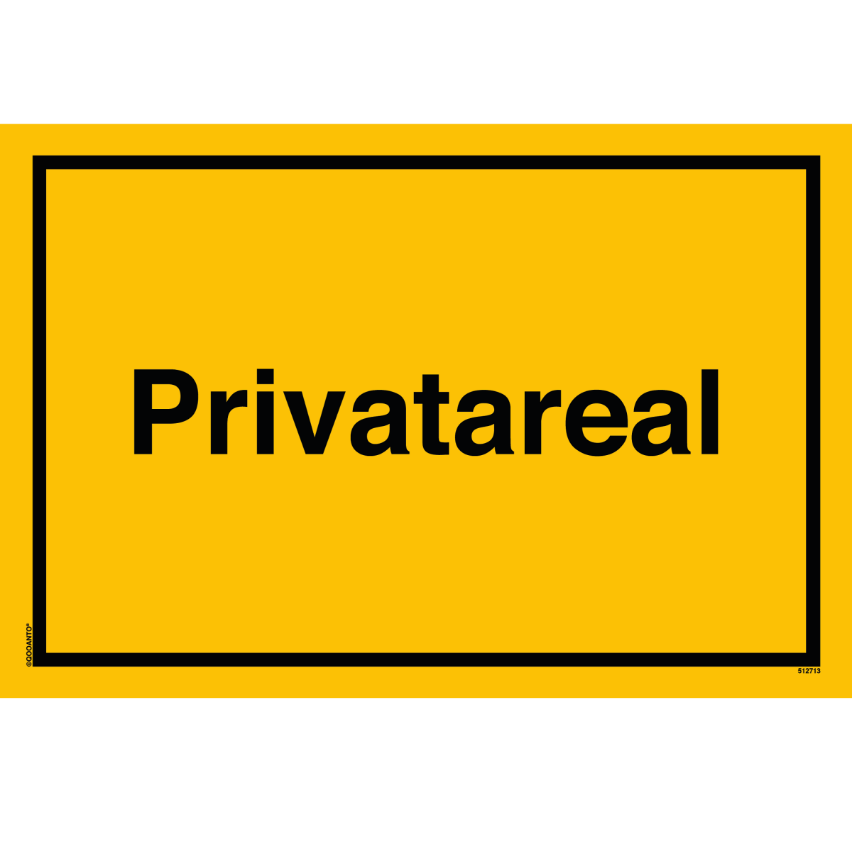 Privatareal Schild aus Alu-Verbund mit UV-Schutz - QOOANTO-SIGN