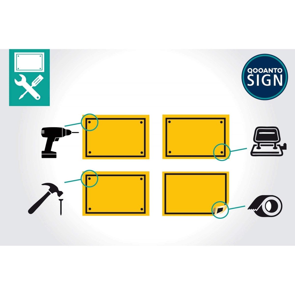 Privatgelände Parken Nur Für Kunden Schild aus Alu-Verbund mit UV-Schutz - QOOANTO-SIGN