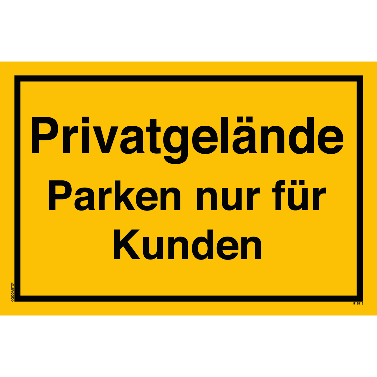 Privatgelände Parken Nur Für Kunden Schild aus Alu-Verbund mit UV-Schutz - QOOANTO-SIGN