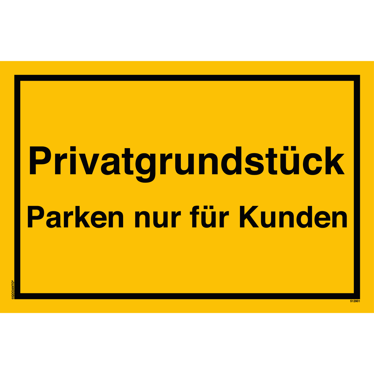 Privatgrundstück Parken Nur Für Kunden Schild aus Alu-Verbund mit UV-Schutz - QOOANTO-SIGN
