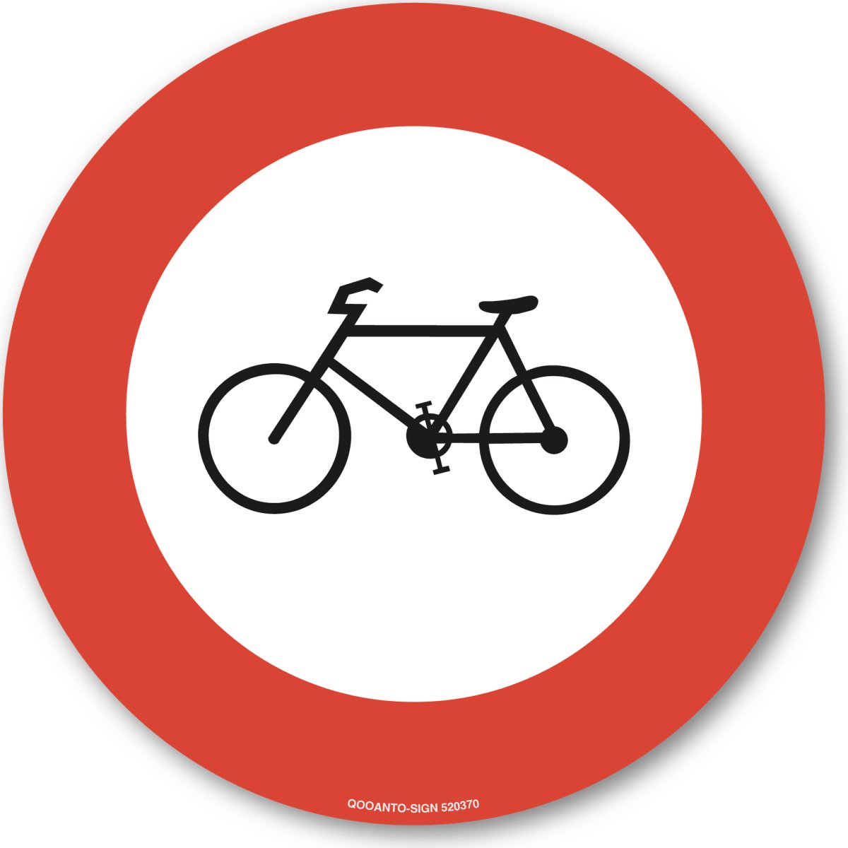 Verbot Für Fahrräder Und Motorfahrräder Verkehrsschild oder Aufkleber aus Alu-Verbund oder Selbstklebefolie mit UV-Schutz - QOOANTO-SIGN